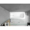 Vonia Mexen Vega su apdaila ir stiklo sienele, 170x70 cm + 120 cm, baltas+III/fold/chrome