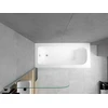 Vonia Mexen Vega su apdaila ir stiklo sienele, 180x80 cm + 75 cm, baltas+I/swing/chrome
