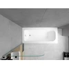 Vonia Mexen Vega su apdaila ir stiklo sienele, 160x70 cm + 70 cm, baltas+I/swing/chrome