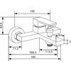 Vonios dušo komplektas su maišytuvu Mexen Uno R-45, Gold