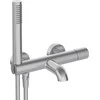 Vonios maišytuvas su dušo komplektu Deante Silia Hexa BHS_F11M, Brushed steel