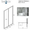 Vonios stiklo sienelė Besco Ambition Premium 2, 80.5x140 cm