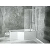 Vonios stiklo sienelė Besco Ambition Premium 2, 80.5x140 cm
