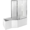 Vonios stiklo sienelė Besco Ambition Premium 3, 130x140 cm