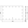 Vonios veidrodis Mexen Dona su LED apšvietimu ir šildymo kilimėliu, 120 x 80 cm