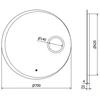 Vonios veidrodis Mexen Ella su LED apšvietimu ir šildymo kilimėliu, 70 cm