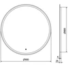 Vonios veidrodis Mexen Gobi su LED apšvietimu ir šildymo kilimėliu, 90 cm