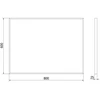 Vonios veidrodis Mexen Loft, 80 x 60 cm, Gold
