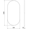 Vonios veidrodis Mexen Loft Oval, 100 x 50 cm, Gold