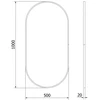 Vonios veidrodis Mexen Loft Oval, 100 x 50 cm, Juodas