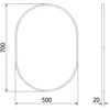 Vonios veidrodis Mexen Loft Oval, 70 x 50 cm, Gold