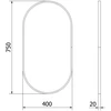 Vonios veidrodis Mexen Loft Oval, 75 x 40 cm, Gold
