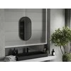 Vonios veidrodis Mexen Loft Oval, 75 x 40 cm, Juodas