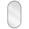 Vonios veidrodis Mexen Loft Oval, 90 x 45 cm, Juodas