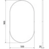 Vonios veidrodis Mexen Loft Oval, 90 x 55 cm, Gold