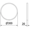 Vonios veidrodis Mexen Loft Round, 30 cm, inox