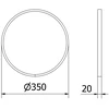 Vonios veidrodis Mexen Loft Round, 35 cm, Juodas