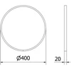 Vonios veidrodis Mexen Loft Round, 40 cm, inox