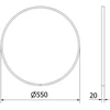 Vonios veidrodis Mexen Loft Round, 55 cm, Juodas