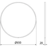 Vonios veidrodis Mexen Loft Round, 65 cm, Juodas