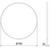 Vonios veidrodis Mexen Loft Round, 70 cm, inox