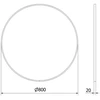 Vonios veidrodis Mexen Loft Round, 80 cm, Gold
