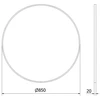 Vonios veidrodis Mexen Loft Round, 85 cm, Juodas