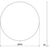 Vonios veidrodis Mexen Loft Round, 95 cm, Juodas