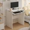 Muvu Balta moderni kompiuterio stalas su lentynėle klaviatūrai, „loft“ stiliaus, 70 cm