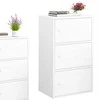 Muvu Modernus erdvus baltas komoda su stalčiais, 78 cm