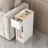 Muvu Siauras naktinis staliukas su stalčiu Staliukas su lentynėle Modernus loft stiliaus miegamasis 60 cm