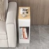 Muvu Siauras naktinis staliukas su stalčiu Staliukas su lentynėle Modernus loft stiliaus miegamasis 60 cm