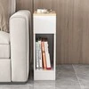 Muvu Siauras naktinis staliukas su stalčiu Staliukas su lentynėle Modernus loft stiliaus miegamasis 60 cm