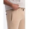 Cotton Paprastos medvilninės sportinės kelnės - smėlio spalvos v6 om-srbs-0149