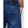 Blue Vyriškos jeans joggers p907 - mėlynas