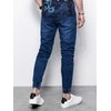 Blue Vyriškos jeans joggers p907 - mėlynas