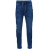 Blue Vyriškos jeans joggers p907 - mėlynas