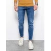 Blue Vyriškos jeans skinny fit p1007 - mėlynas
