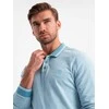 Blue vyriški marškiniai su mėlynu melanžu ir ombre raštu
