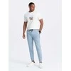 Blue Vyriškos sweatpants joggers - light mėlynas v2 om-pask-0142
