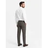 CLASSIC Klasikinės vyriškos minkštos tekstūruotos chino kelnės - chaki spalvos v2 om-pacp-0188