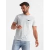 Cotton medvilniniai marškinėliai - baltai pilki v3 om-tsfp-0188
