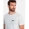 Cotton medvilniniai marškinėliai - baltai pilki v3 om-tsfp-0188