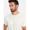 Cotton medvilniniai marškinėliai - kreminės spalvos v7 om-tsfp-0184