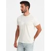 Cotton medvilniniai marškinėliai - kreminės spalvos v7 om-tsfp-0184