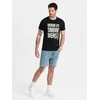 Cotton medvilniniai marškinėliai - juodi v2 om-tspt-0193