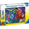 Ravensburger dėlionė, 200 detalių, kosminiai dinozaurai