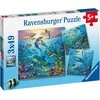 Ravensburger dėlionė 3x49 detalės vandenyno gyvybė