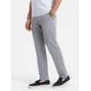CLASSIC Elegantiškos vyriškos chino kelnės su klasikiniu kirpimu - šviesiai pilkos v1 om-pacp-0191
