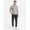CLASSIC Elegantiškos vyriškos chino kelnės su klasikiniu kirpimu - grafito spalvos v2 om-pacp-0191